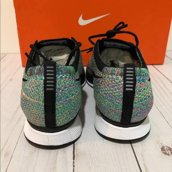 🔴SOLD🔴Nike Flyknit Racer Multi Color 2.0 Rainbow - Picture 4 of 8